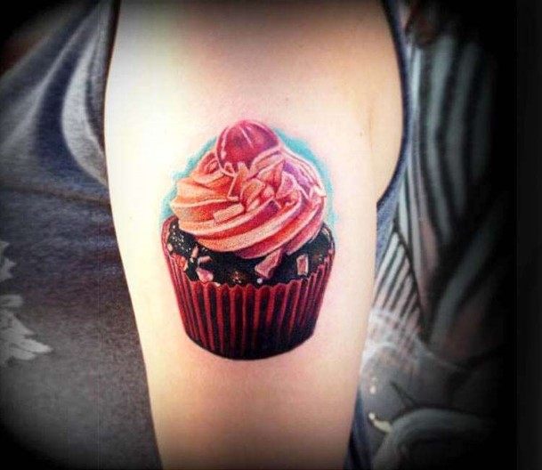 Charming Tattoos For Women Cupcake