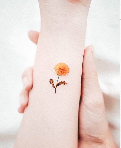 Charming Tattoos For Women Dandelion