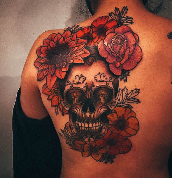 Charming Tattoos For Women Day Of The Dead