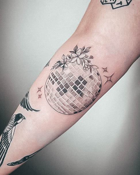 Charming Tattoos For Women Disco Ball