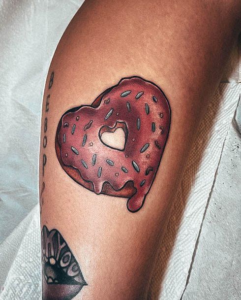 Charming Tattoos For Women Donut