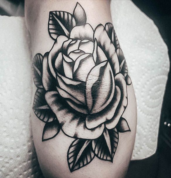 Charming Tattoos For Women Elbow Rose Flower