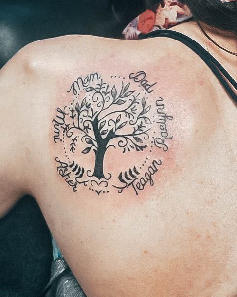 Charming Tattoos For Women Family Tree