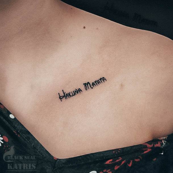 Charming Tattoos For Women Hakuna Matata