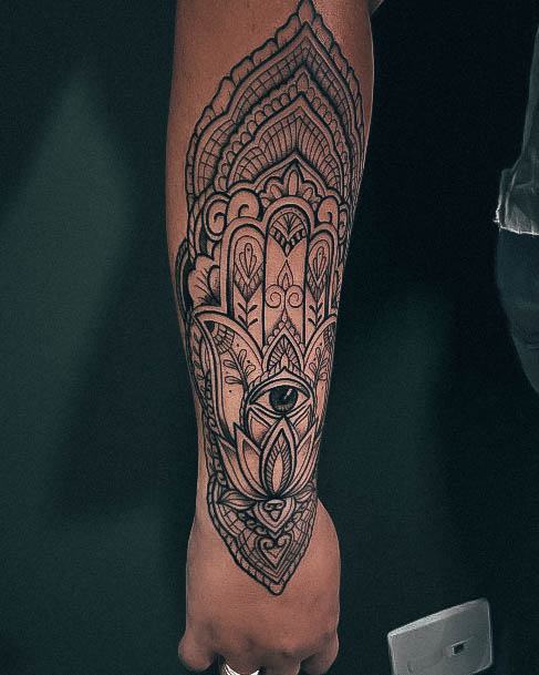 Charming Tattoos For Women Hamsa