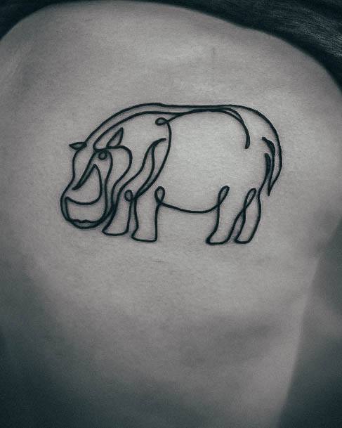 Charming Tattoos For Women Hippo