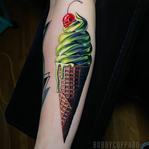 Charming Tattoos For Women Ice Cream