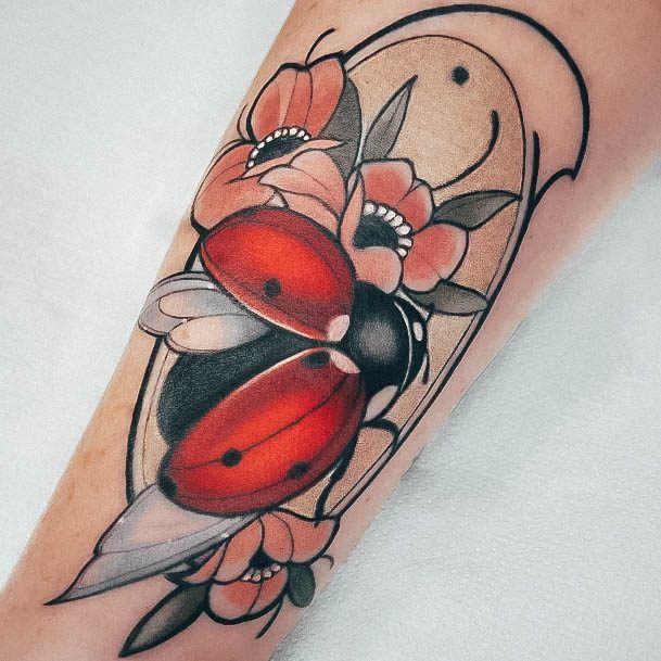 Charming Tattoos For Women Ladybug