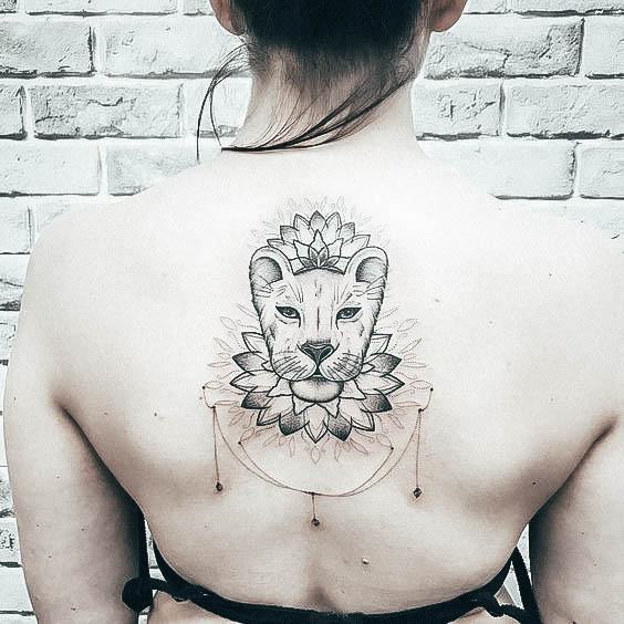 Charming Tattoos For Women Leo Mandala Lion Back