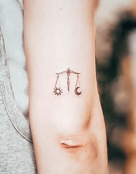 Charming Tattoos For Women Libra Tricep