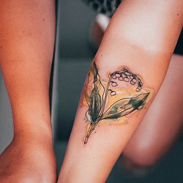 Charming Tattoos For Women Lily Of The Valley