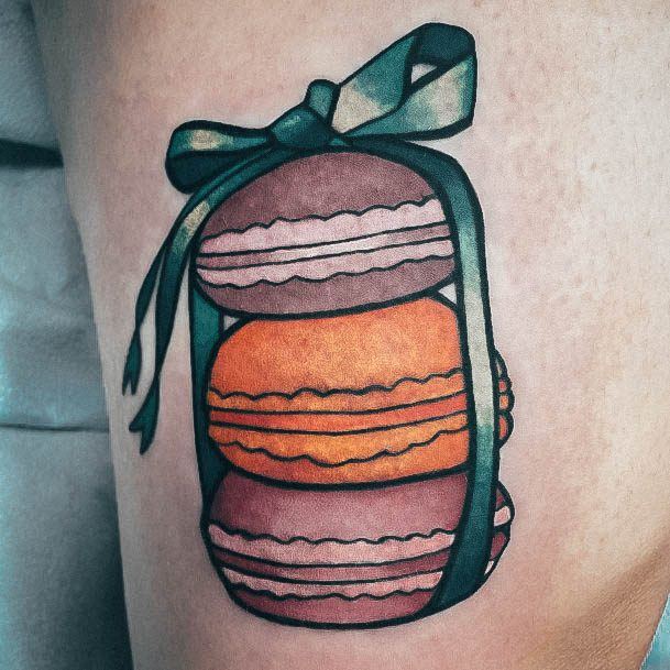 Charming Tattoos For Women Macaron