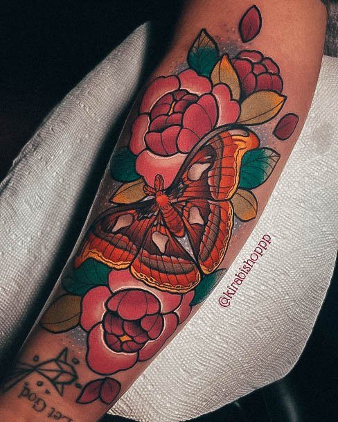 Charming Tattoos For Women Moth