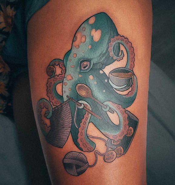 Charming Tattoos For Women Octopus