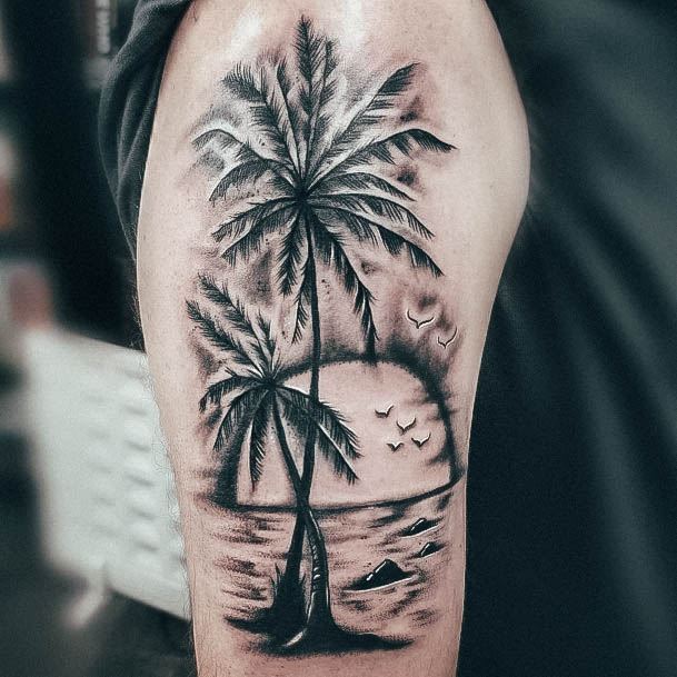 Charming Tattoos For Women Palm Tree Arm