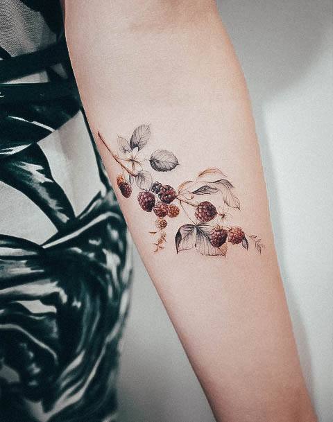 Charming Tattoos For Women Raspberry