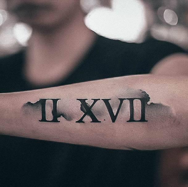 Charming Tattoos For Women Roman Numeral Watercolor