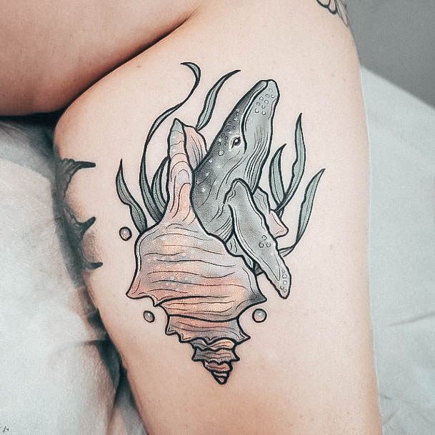 Charming Tattoos For Women Seashell