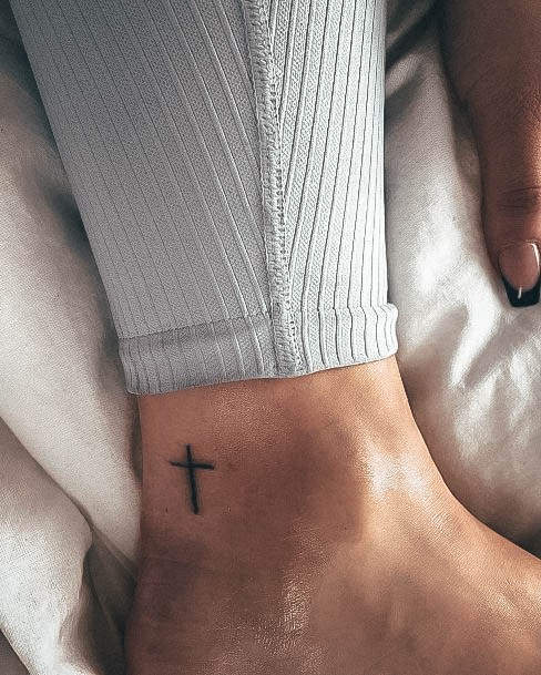 Charming Tattoos For Women Small Cross