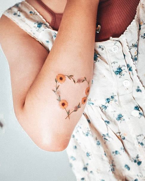 Charming Tattoos For Women Small Sunflower