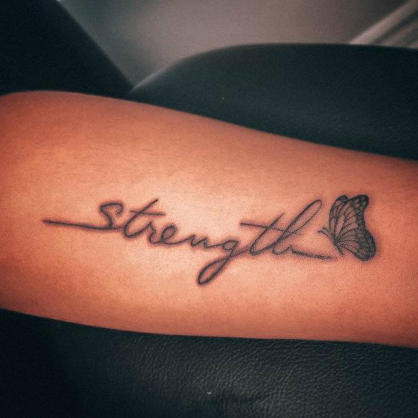 The Word Strength Tattoos For Women