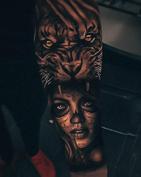 Charming Tattoos For Women Tiger