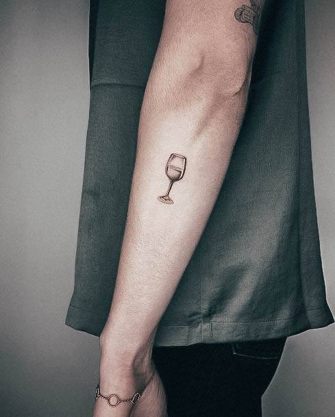 Charming Tattoos For Women Tiny Wine Glass Forearm