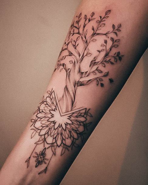 Charming Tattoos For Women Tree Of Life Forearms