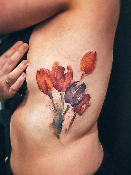 Charming Tattoos For Women Tulip