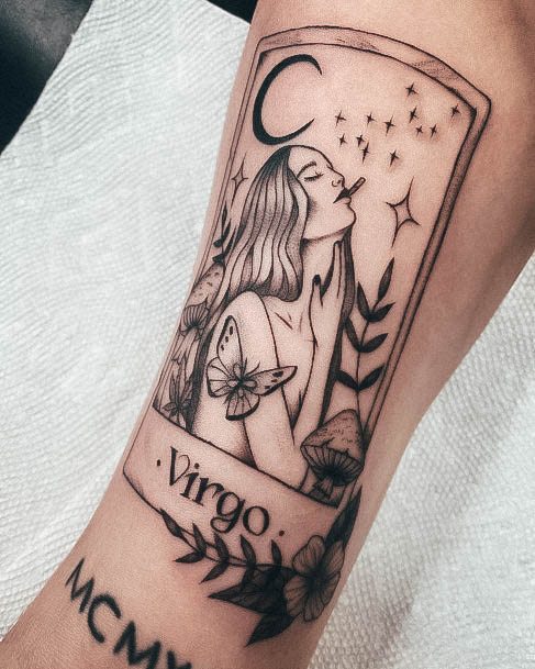 Charming Tattoos For Women Virgo