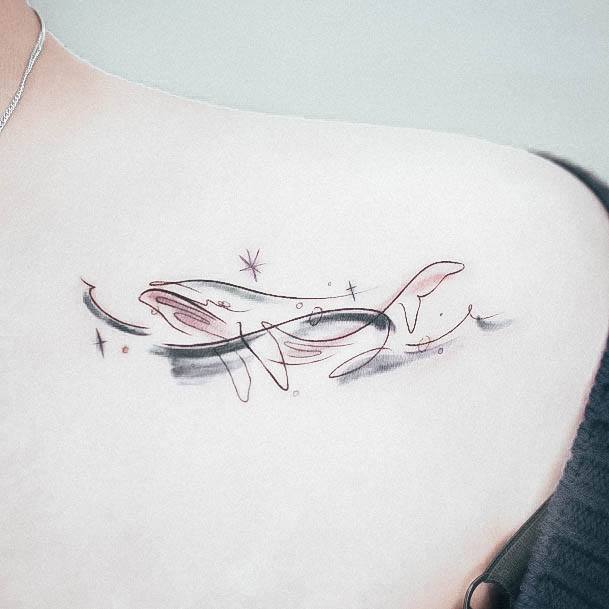 Charming Tattoos For Women Whale