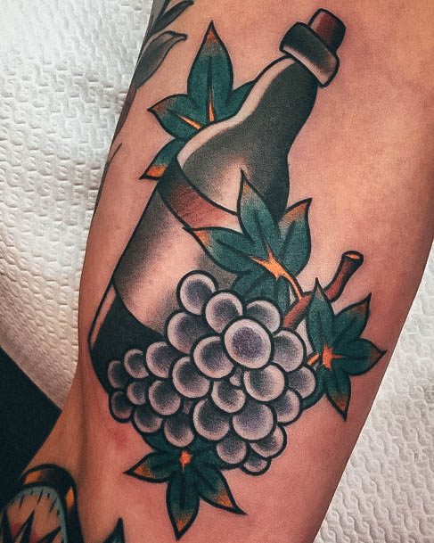 Charming Tattoos For Women Wine