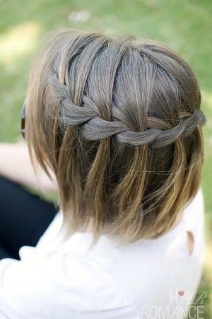 Charming Weaved Waterfall Hairstyle For Women