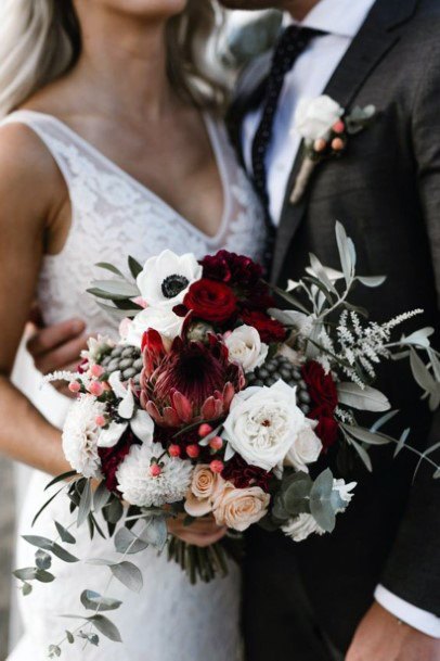 Cheerful Christmas Wedding Flowers