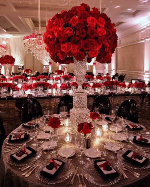 Cherished Red Wedding Flower Art