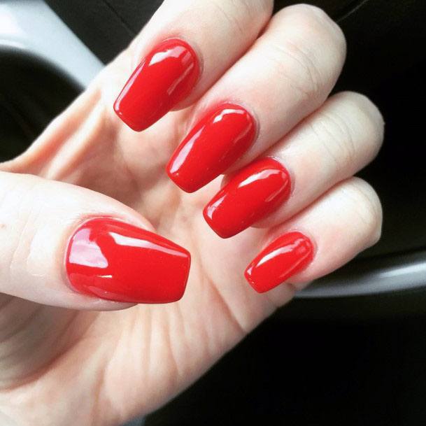 Cherry Apple Red Nails
