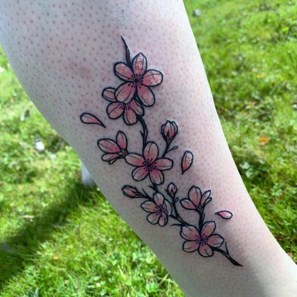 Cherry Blossom Lovely Tattoo For Women