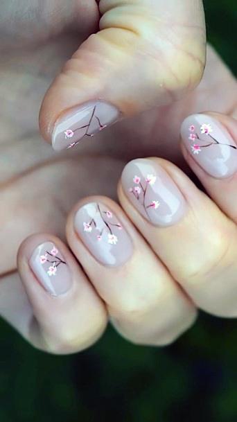 Cherry Blossom Sakura Nail Design Inspiration For Women