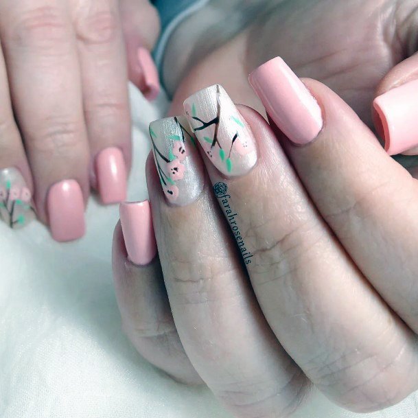 Cherry Blossom Sakuraic Womens Cherry Blossom Sakura Nail Designs