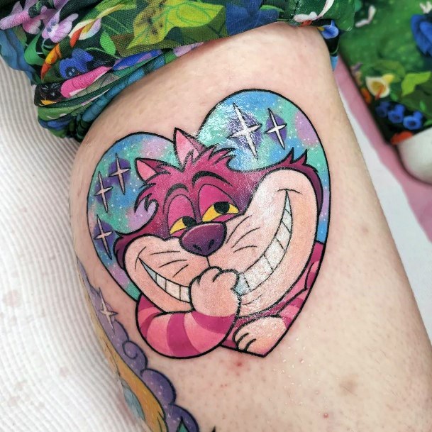 Cheshire Cat Tattoo Design Inspiration For Women