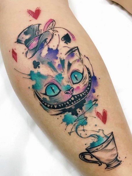 Cheshire Cat Womens Tattoos