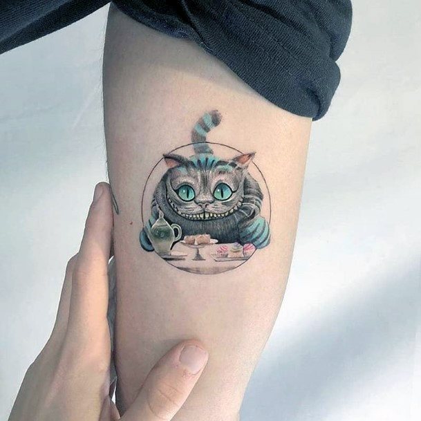 Cheshire Catic Womens Cheshire Cat Tattoo Designs