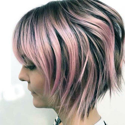 Chic Copper Rose Bob Women Hairstyle