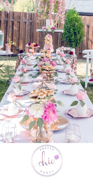 Chic Wedding Shower Dining Decor