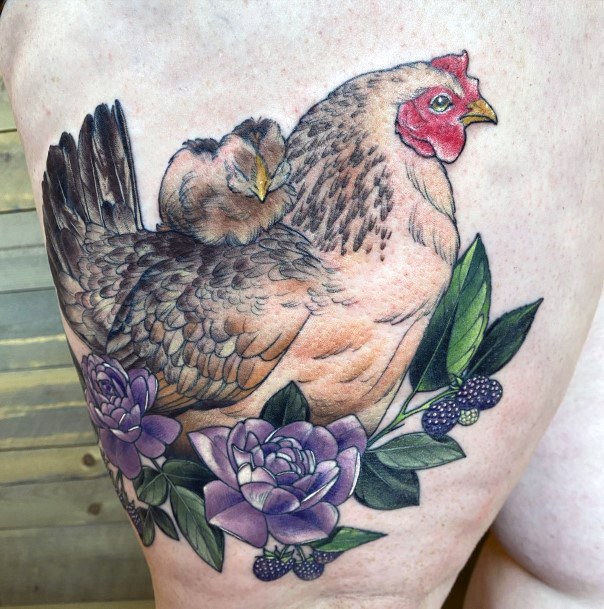 Chicken Tattoos Feminine Ideas