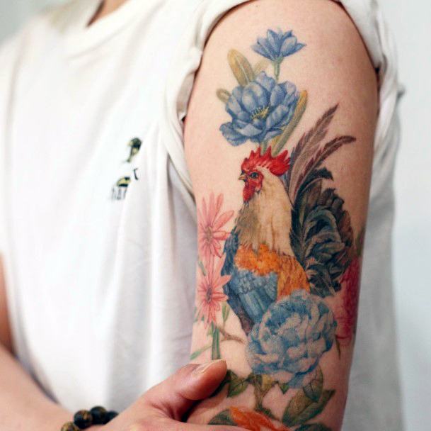 Chicken Woman Tattoo Art