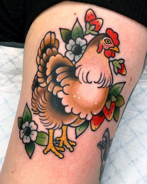 Chicken Womens Feminine Chicken Tattoos