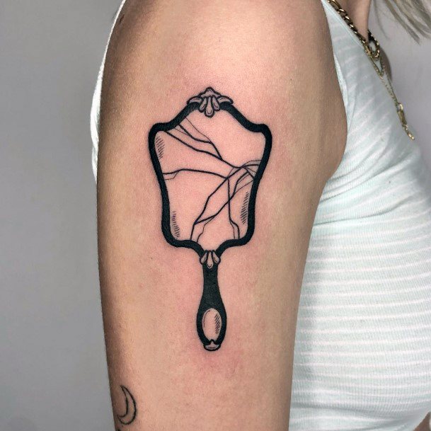 Chmushrooming Tattoos For Women Broken Mirror