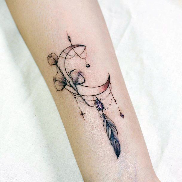 Chmushrooming Tattoos For Women Flower Moon