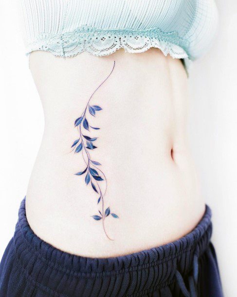 Chmushrooming Tattoos For Women Leaf Ribs